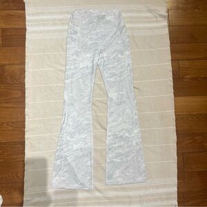 Fabletics Marble Print Grey Flare Leggings